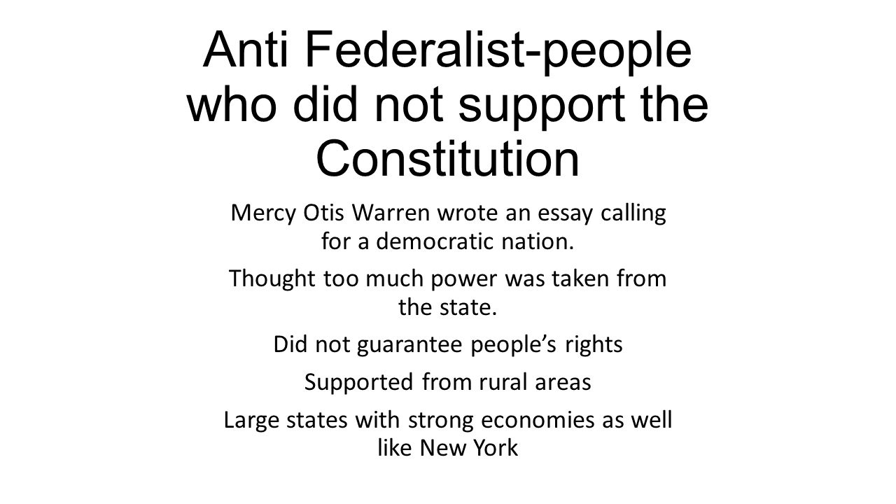 federalist and anti federalist essay federalist and anti federalist essay