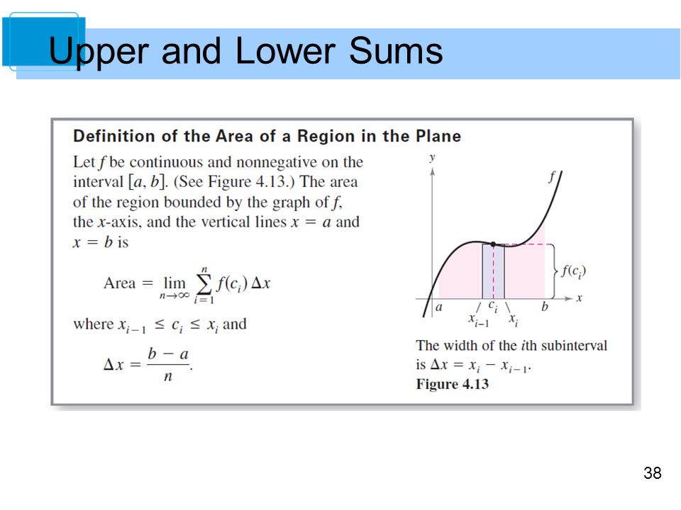 38 Upper and Lower Sums