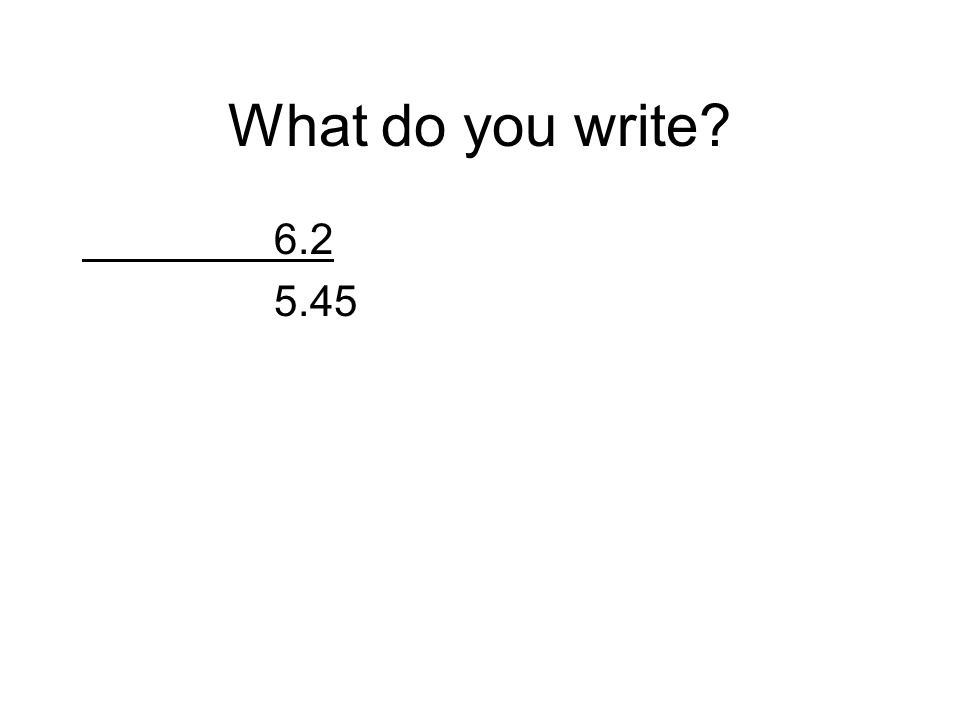 What do you write