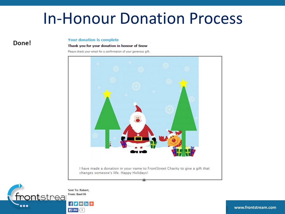 In-Honour Donation Process Done!
