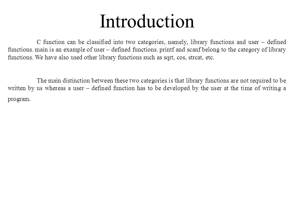 c function