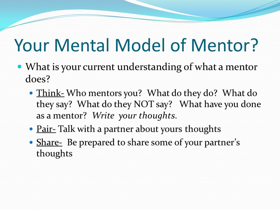 who is your mentor and why