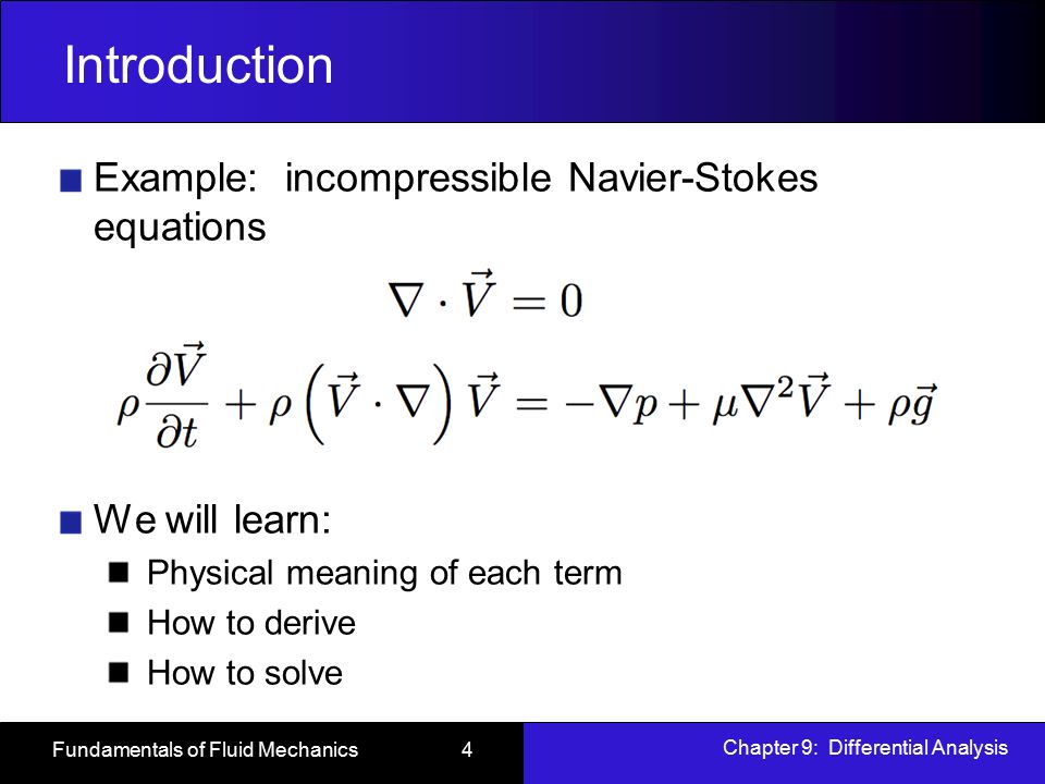 Incompressible Navier Stokes Equations Derivation Talkchannels Chapter 9 Diffeial Ysis Of Fluid Flow Department Derivation The Navier Stokes Equations Solution