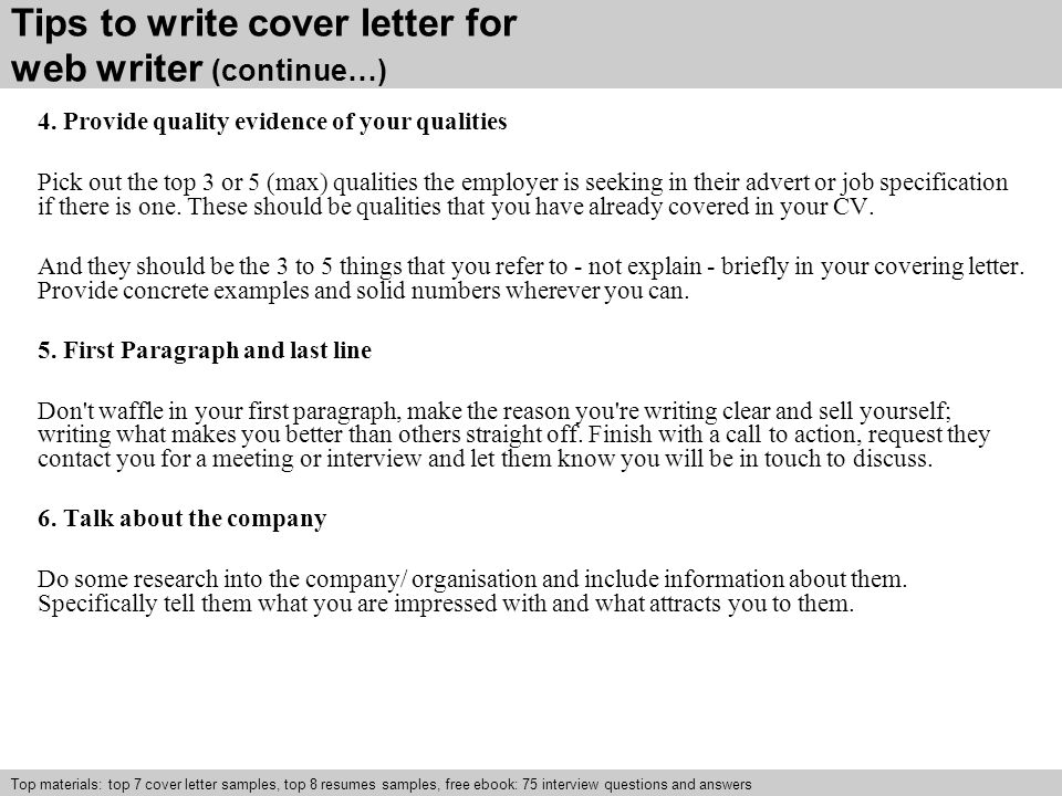 cover letter questions