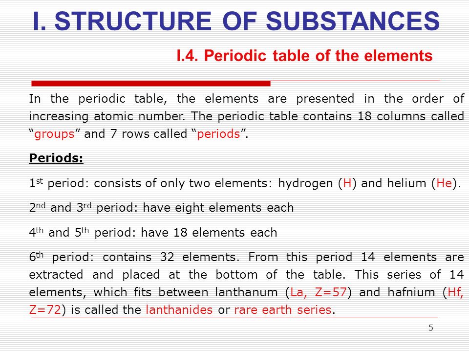 Periodic Table where are the lanthanides and actinides placed on the periodic table : 1 I. STRUCTURE OF SUBSTANCES I.3. The order of filling orbitals ...