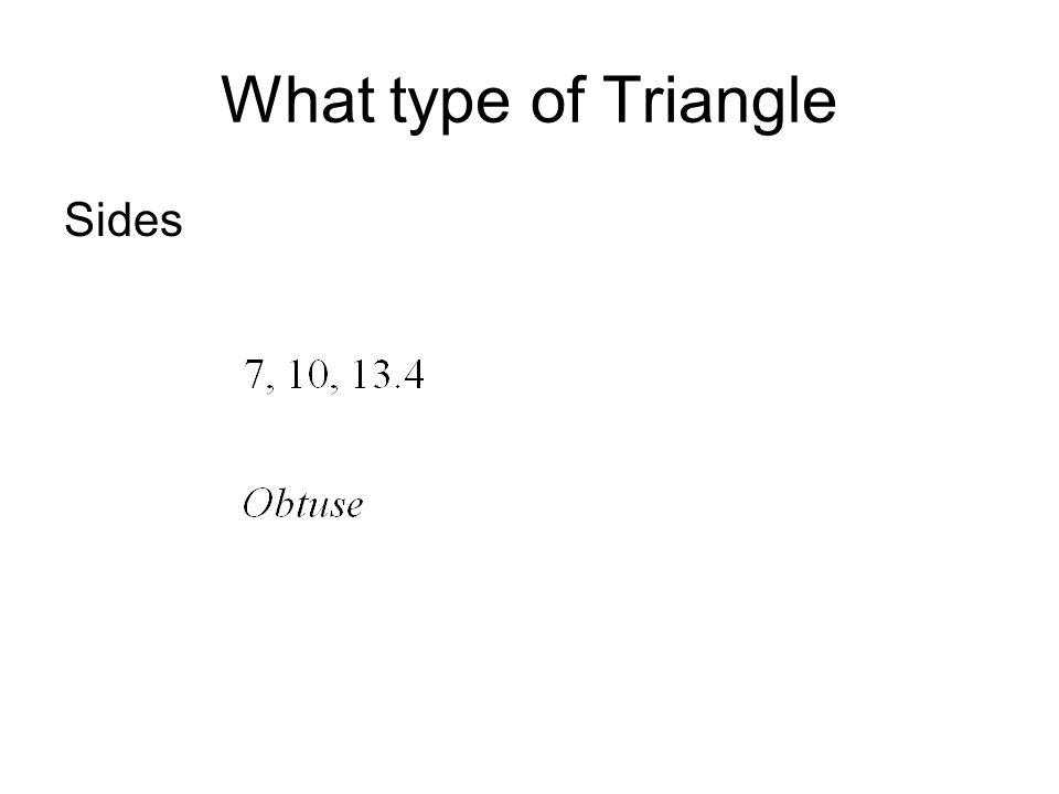 What type of Triangle Sides