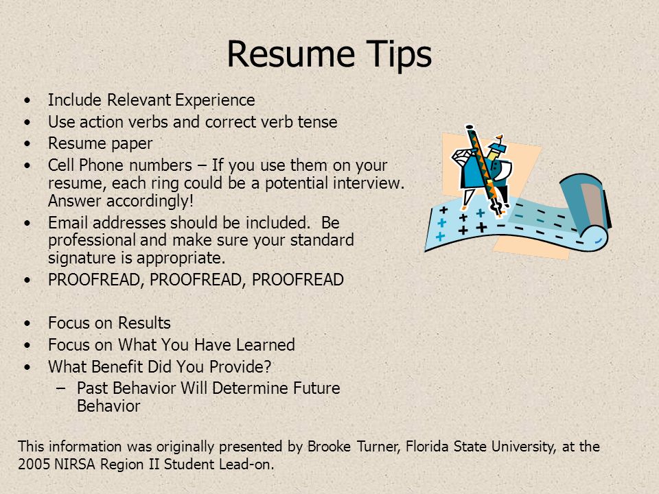what information should be on a resume