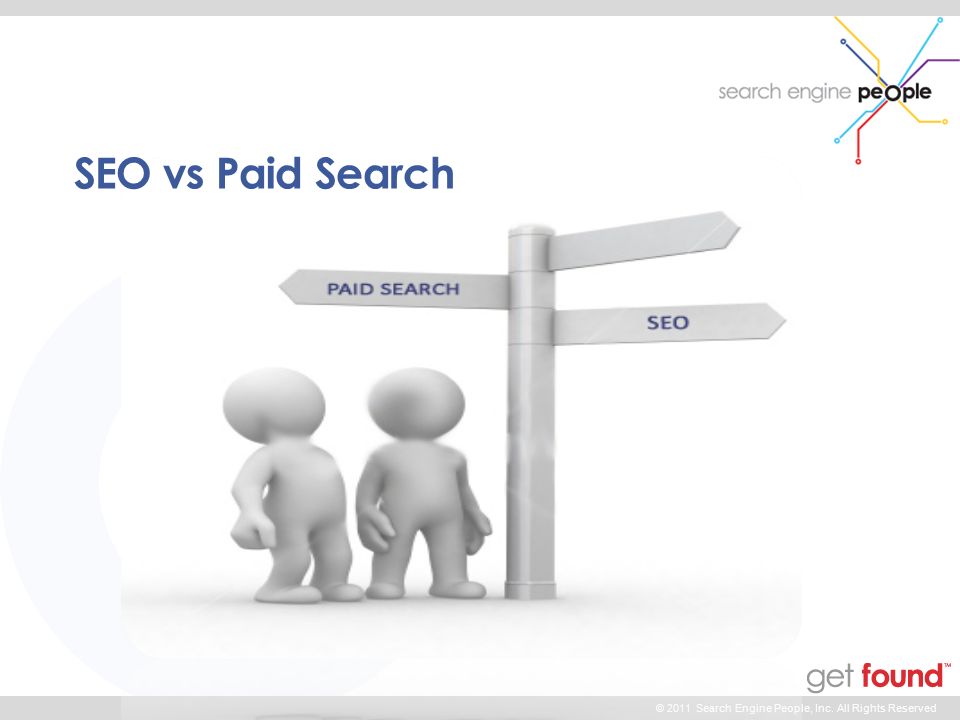 © 2011 Search Engine People, Inc. All Rights Reserved SEO vs Paid Search