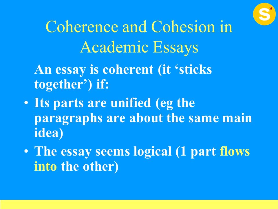 cohesion and coherence in the essay cohesion and coherence in the essay
