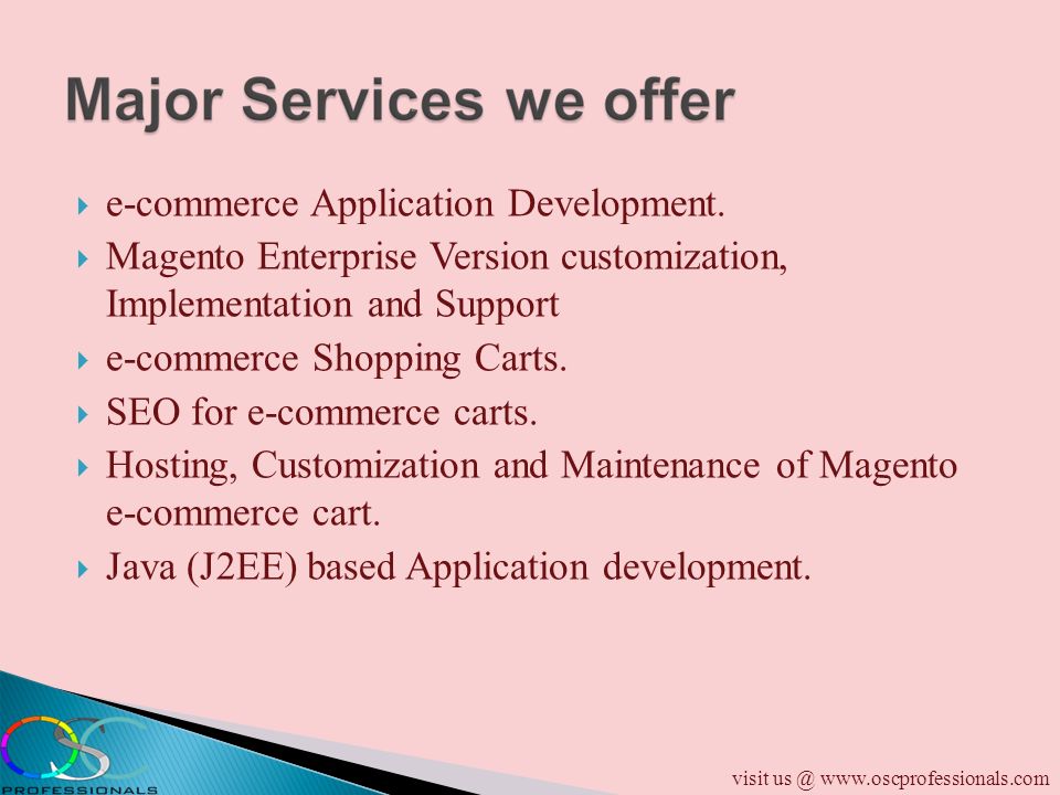  e-commerce Application Development.