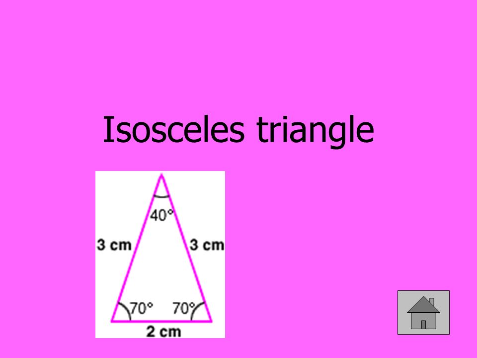 A triangle with at least two congruent sides (400)
