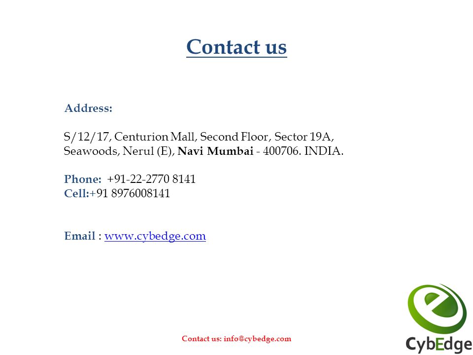 Address: S/12/17, Centurion Mall, Second Floor, Sector 19A, Seawoods, Nerul (E), Navi Mumbai