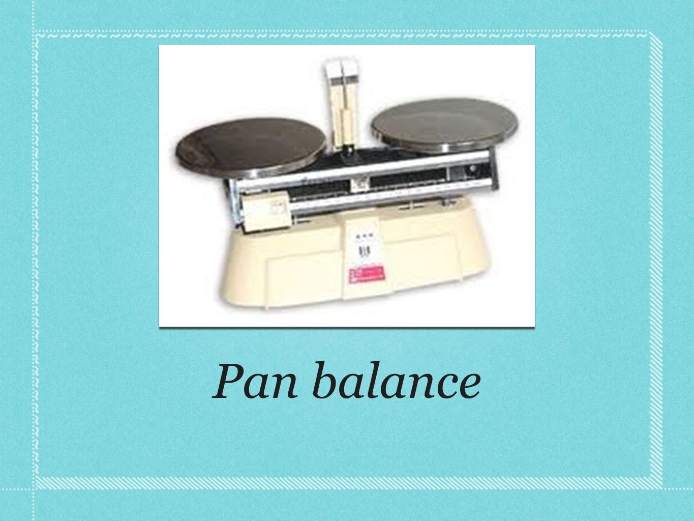 Pan balance