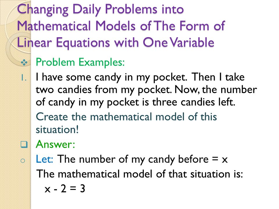 Word Problems Involving Linear Equation In One Variable Jennarocca Examples Of Problem Solving Involving Linear Equations In One
