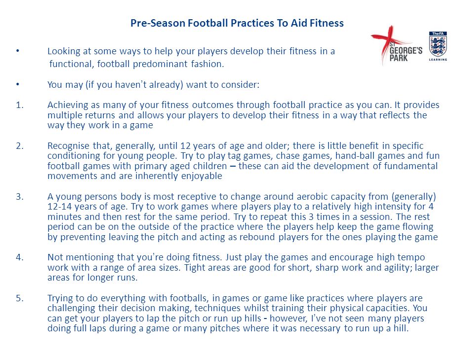 Looking at some ways to help your players develop their fitness in a functional, football predominant fashion.