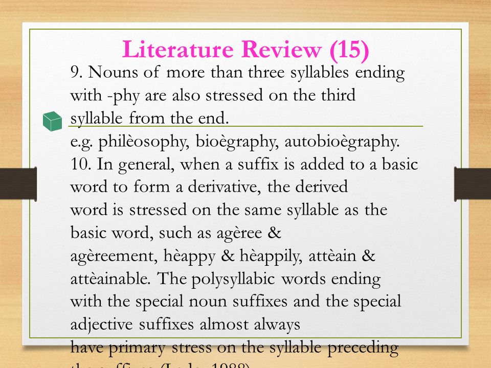 An Example Of A Literature Review