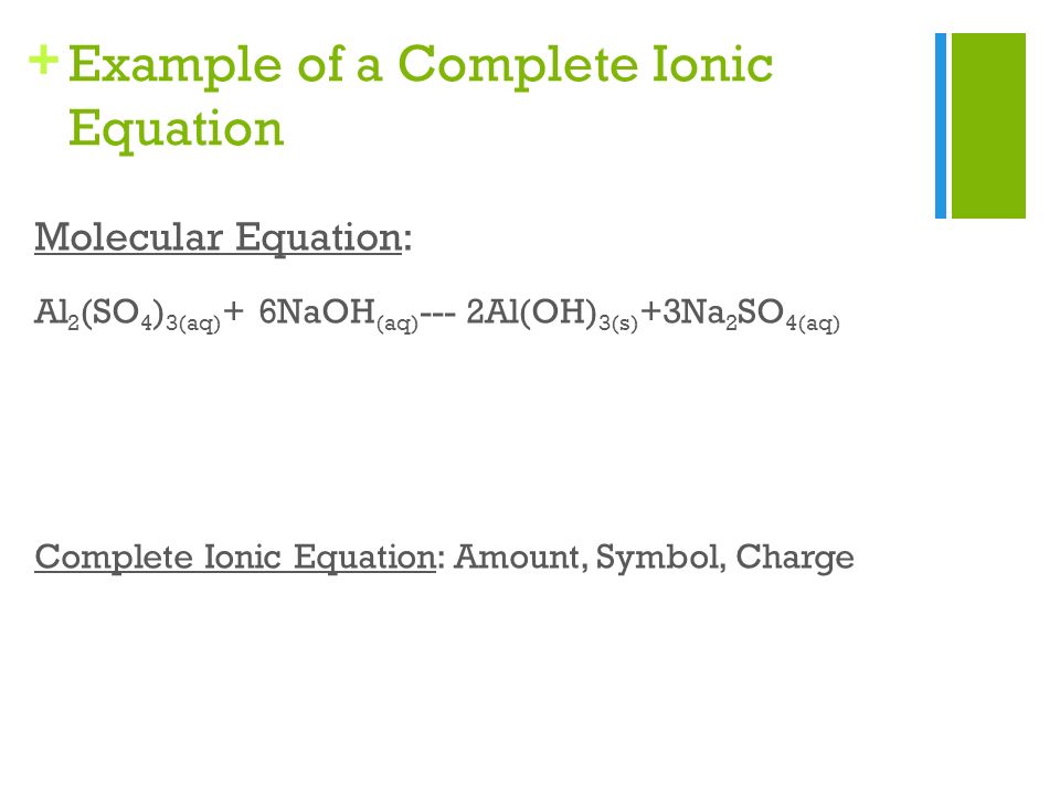 Ions In Aqueous Solutions And Colligative Properties Chemistry 1 15 Example Of A Complete Ionic Equation Molecular Al 2 So 4 3 Aq 6naoh 2al Oh S 3na