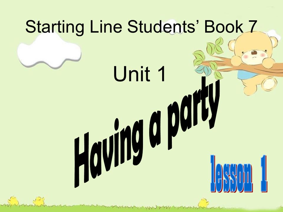 Starting Line Students’ Book 7 Unit 1