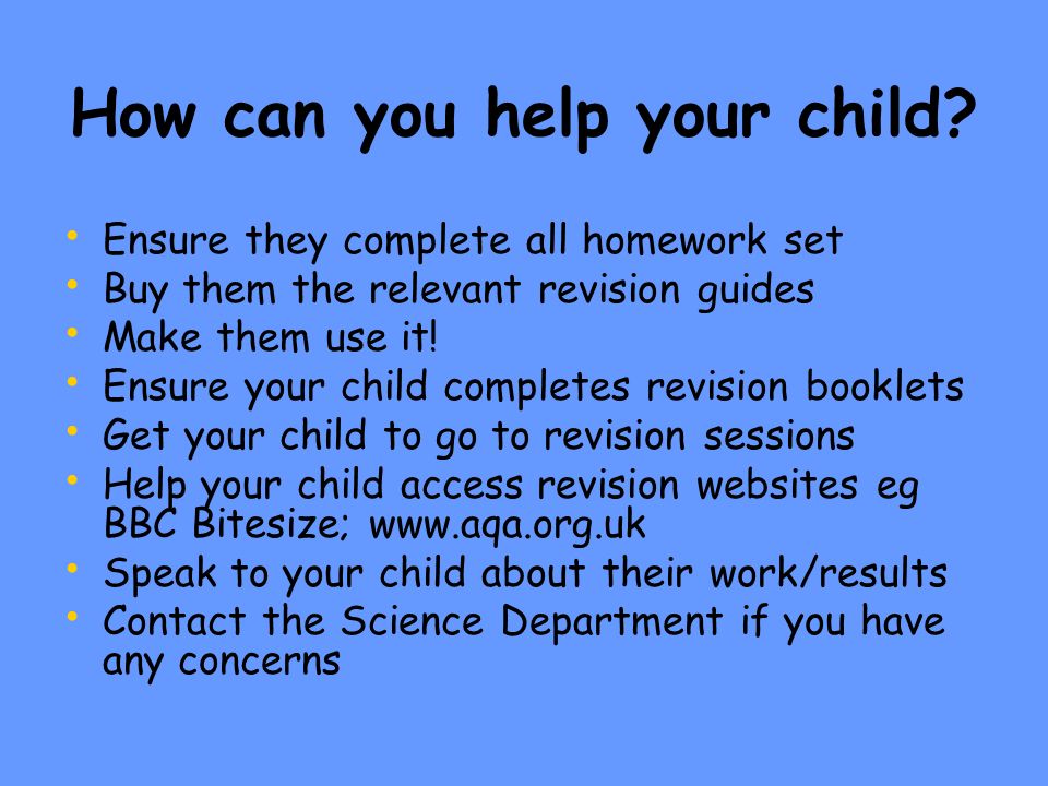 How can you help your child.