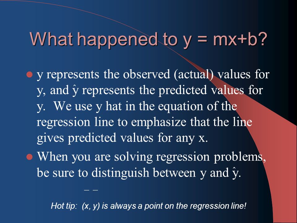 What happened to y = mx+b.