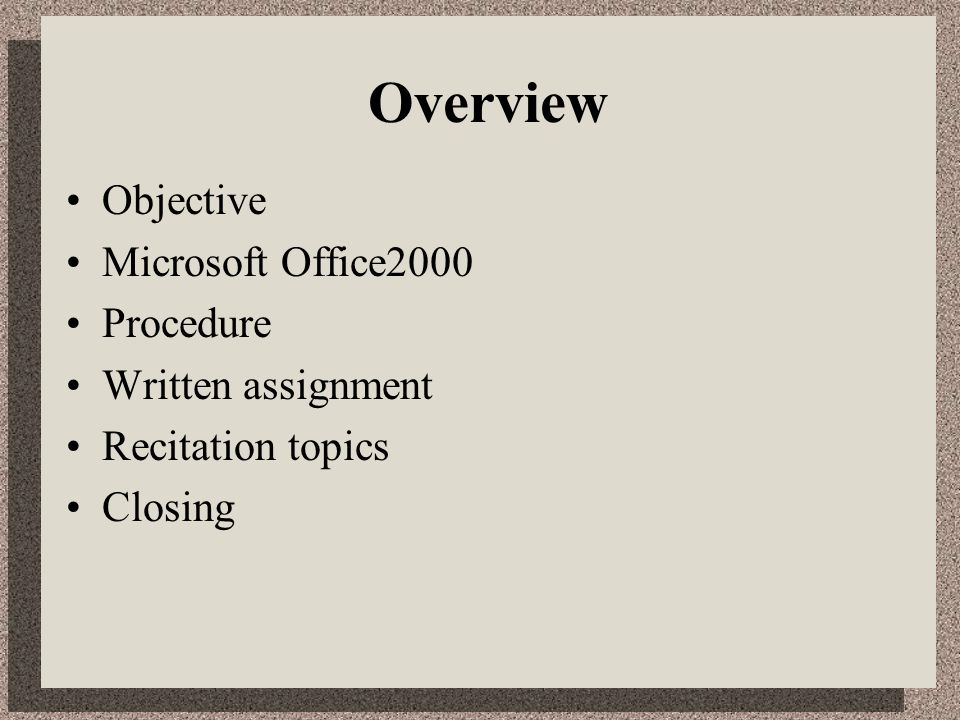 ms word assignment