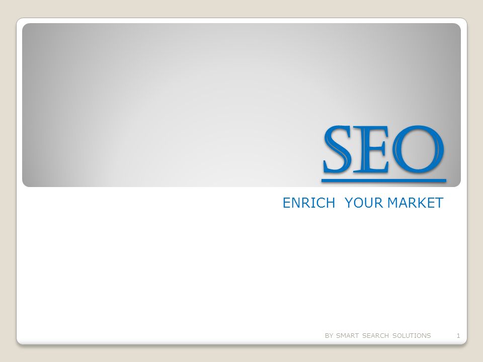 SEO ENRICH YOUR MARKET BY SMART SEARCH SOLUTIONS1
