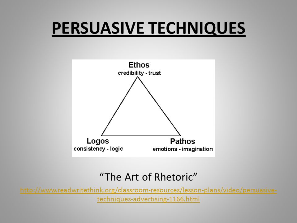 PERSUASIVE TECHNIQUES The Art of Rhetoric   techniques-advertising-1166.html
