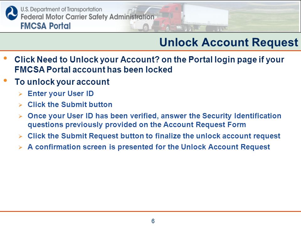 6 Unlock Account Request Click Need to Unlock your Account.