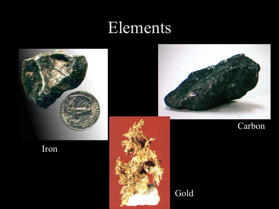 Elements Iron Carbon Gold
