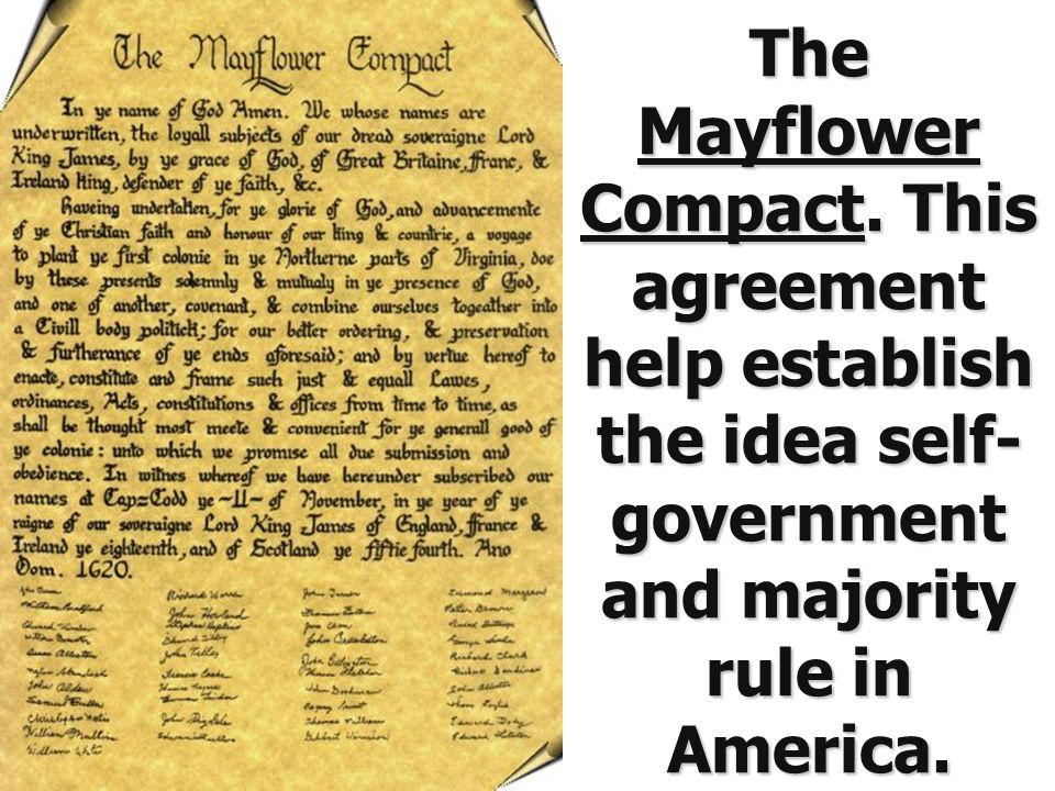 The Mayflower Compact.