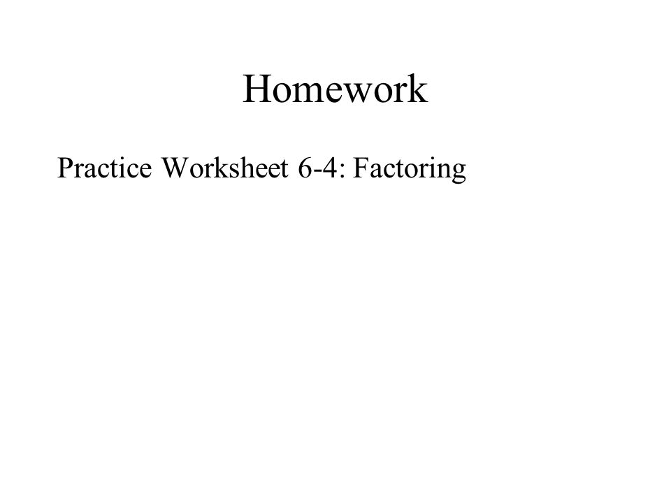 Worksheets Factoring Greatest Common Factor Worksheet section 5 4a factoring gcf and binomials number of terms any homework practice worksheet 6 4 factoring