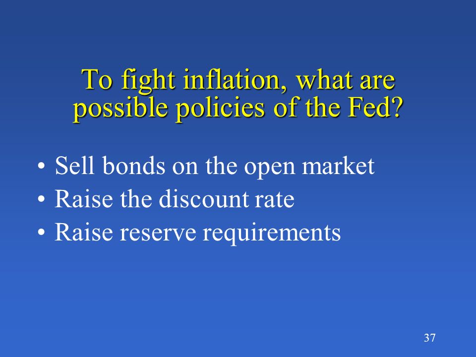 36 Why would the Fed want to increase the money supply.
