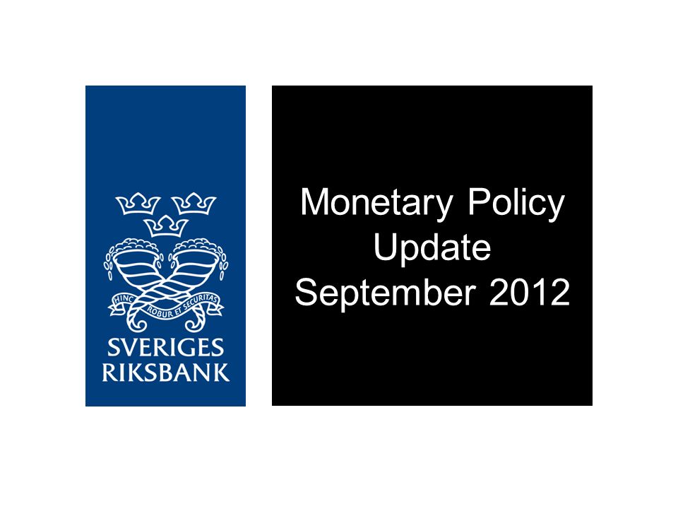 Monetary Policy Update September 2012