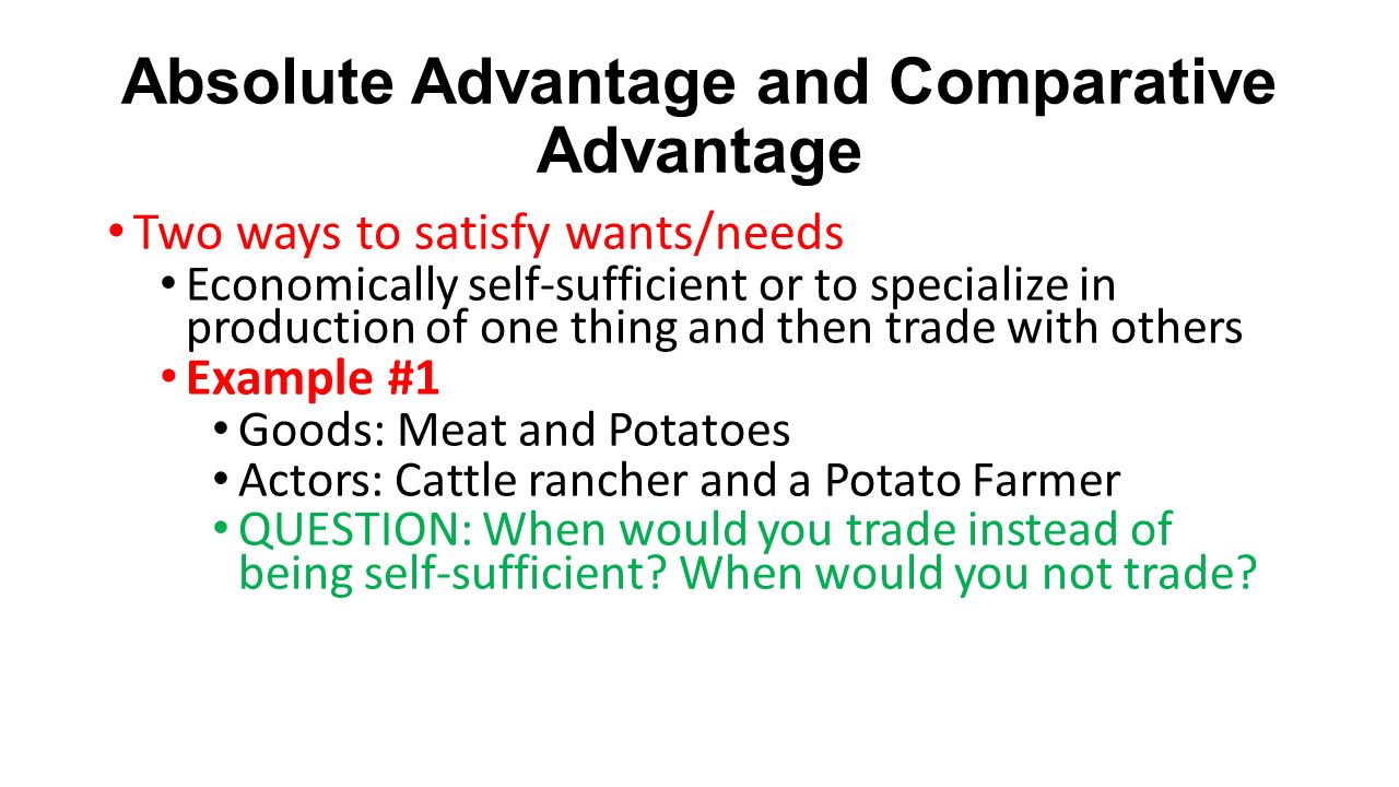 absolute and comparative advantage 2 absolute and comparative advantage 2
