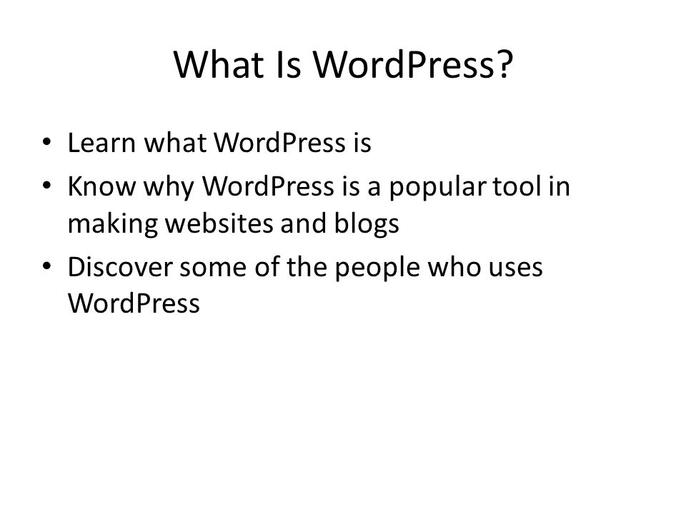What Is WordPress.