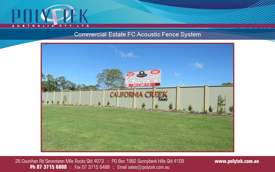 Commercial Estate FC Acoustic Fence System