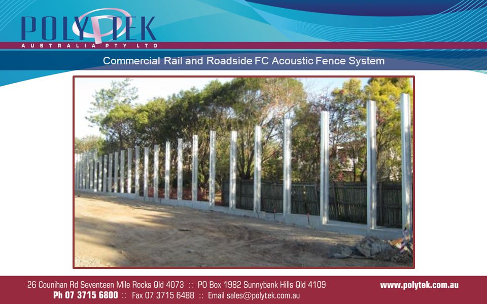 Commercial Rail and Roadside FC Acoustic Fence System
