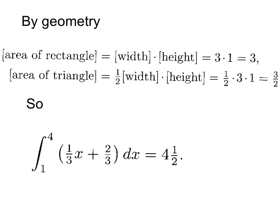 By geometry So