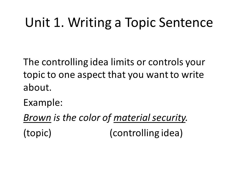 example of topic sentences for essays