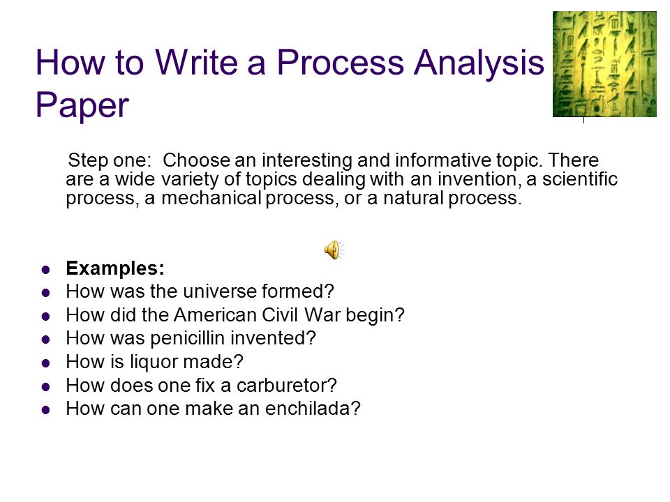 process analysis essay topics examples