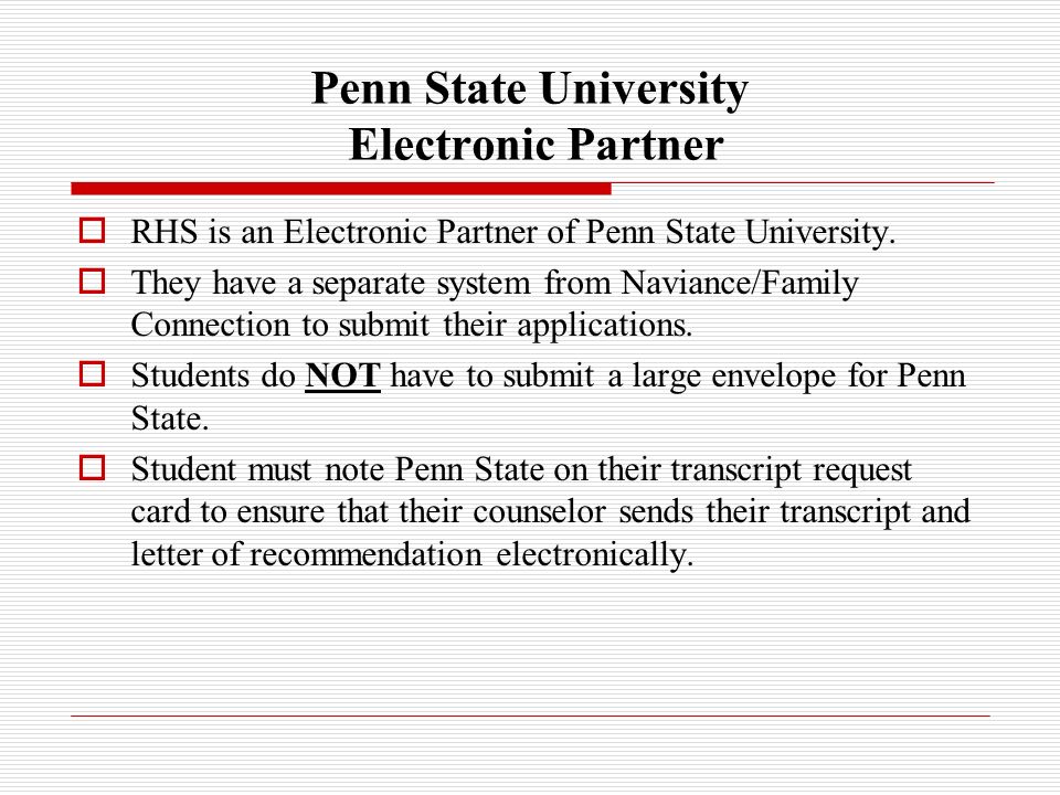 rhs guidance department senior college planning night ppt download penn state letter of recommendation