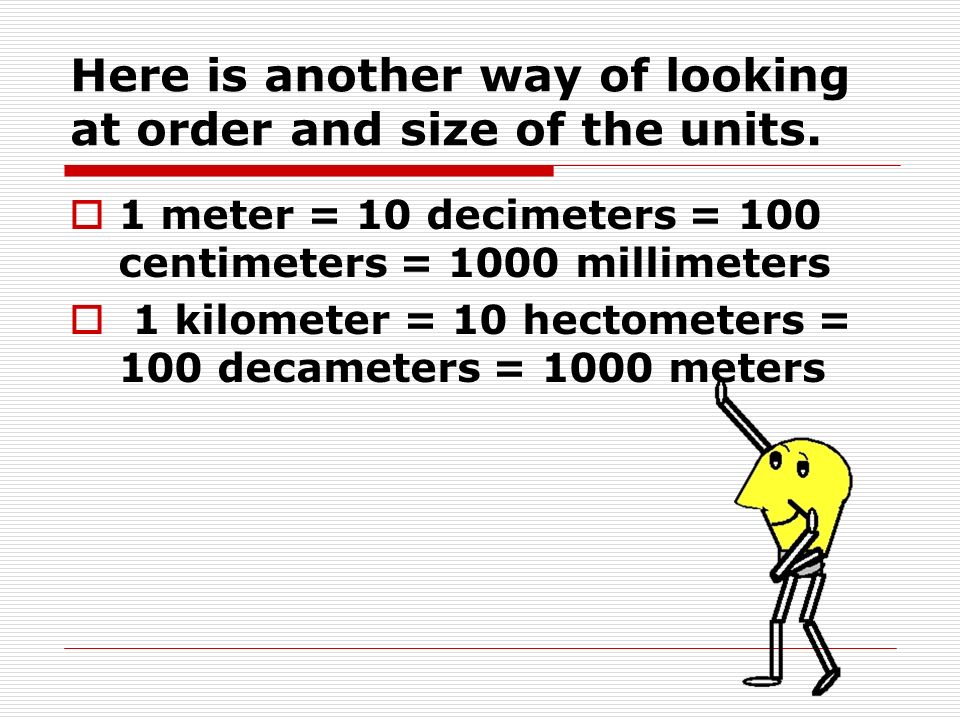 Here is another way of looking at order and size of the units.
