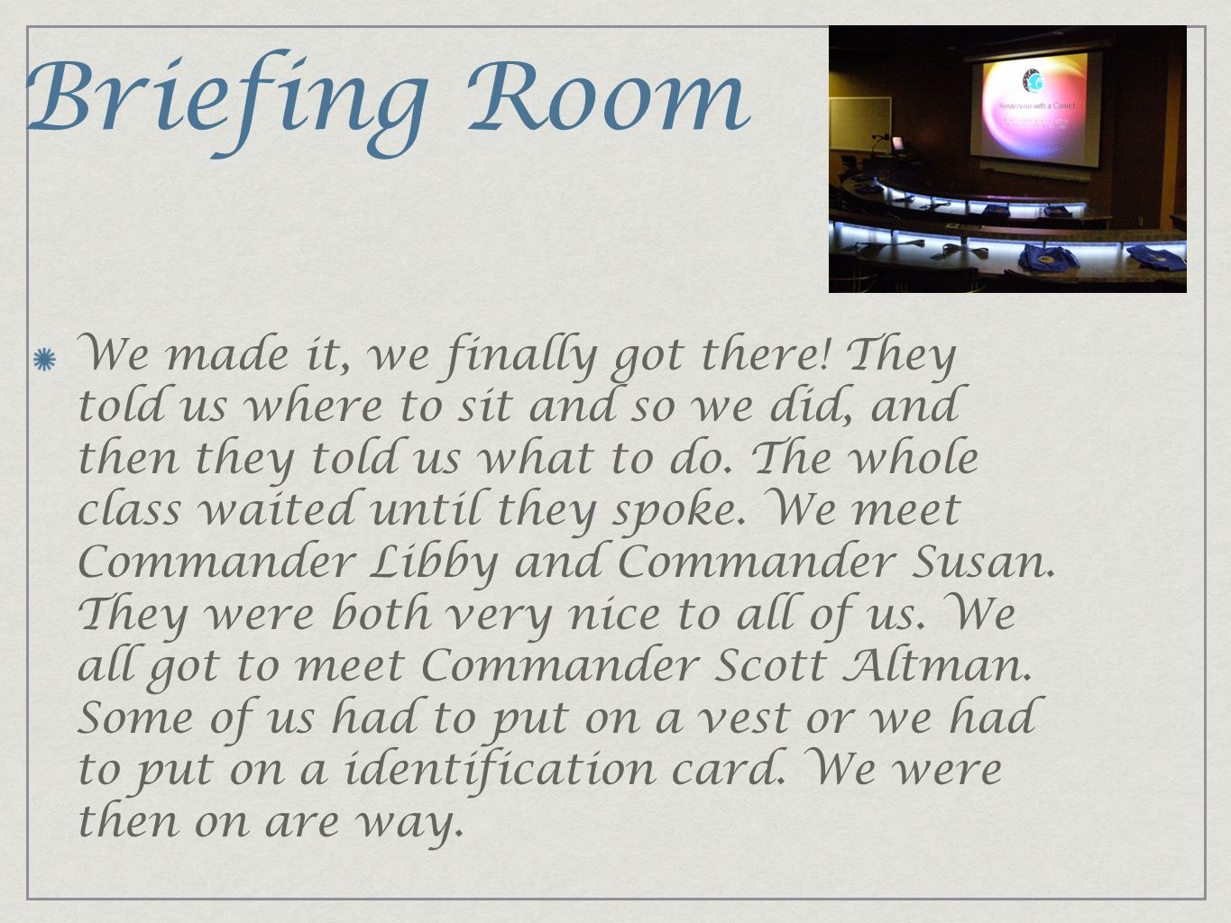 Briefing Room We made it, we finally got there.