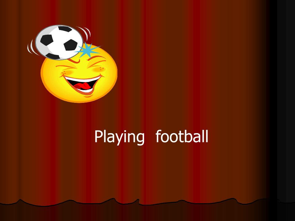 Playing football