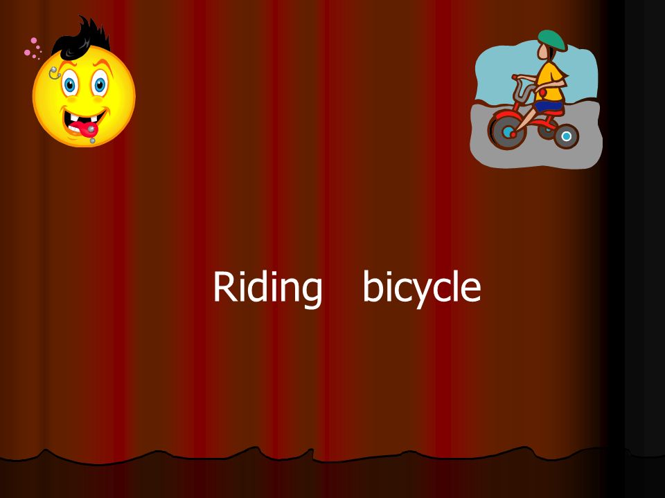 Riding bicycle
