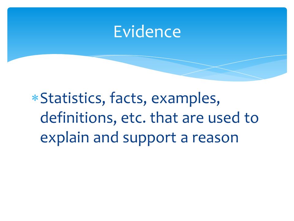  Statistics, facts, examples, definitions, etc.