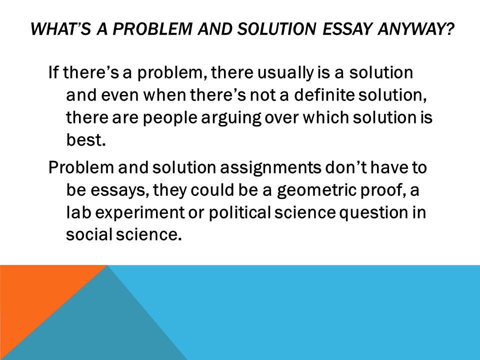 Solution Essay