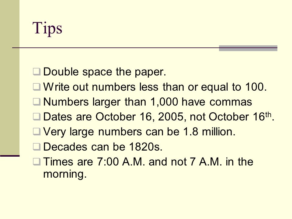 When do you spell out numbers in an essay