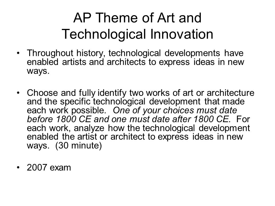 Art History Essay Topics