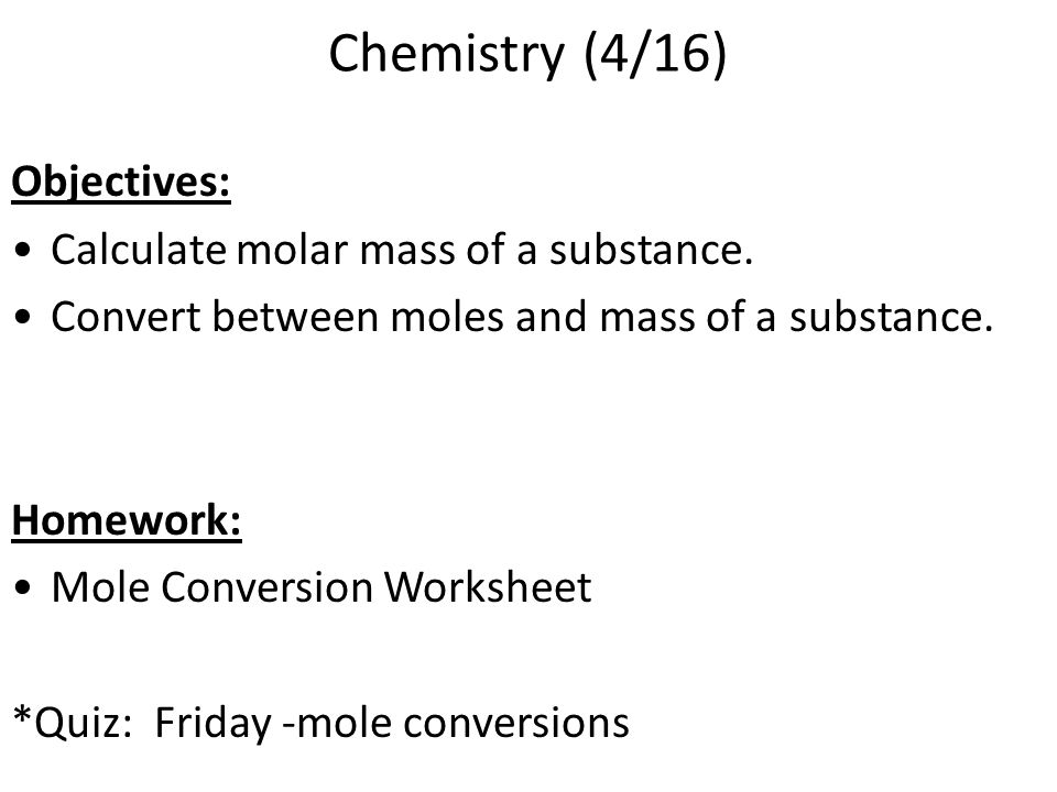 mole conversion